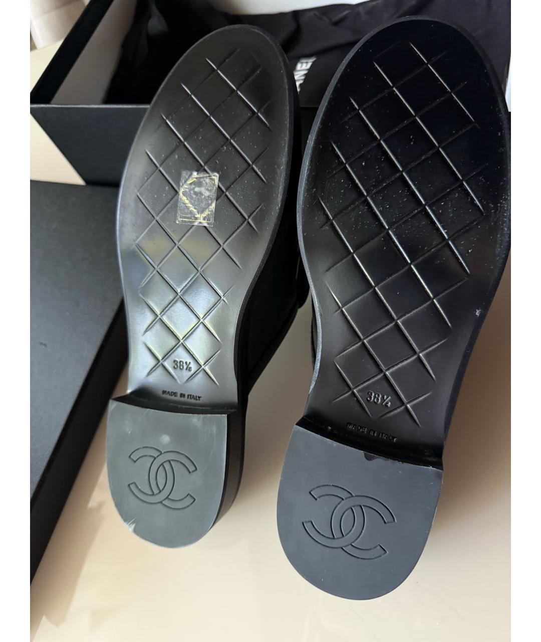 CHANEL Черные кожаные мюли, фото 8