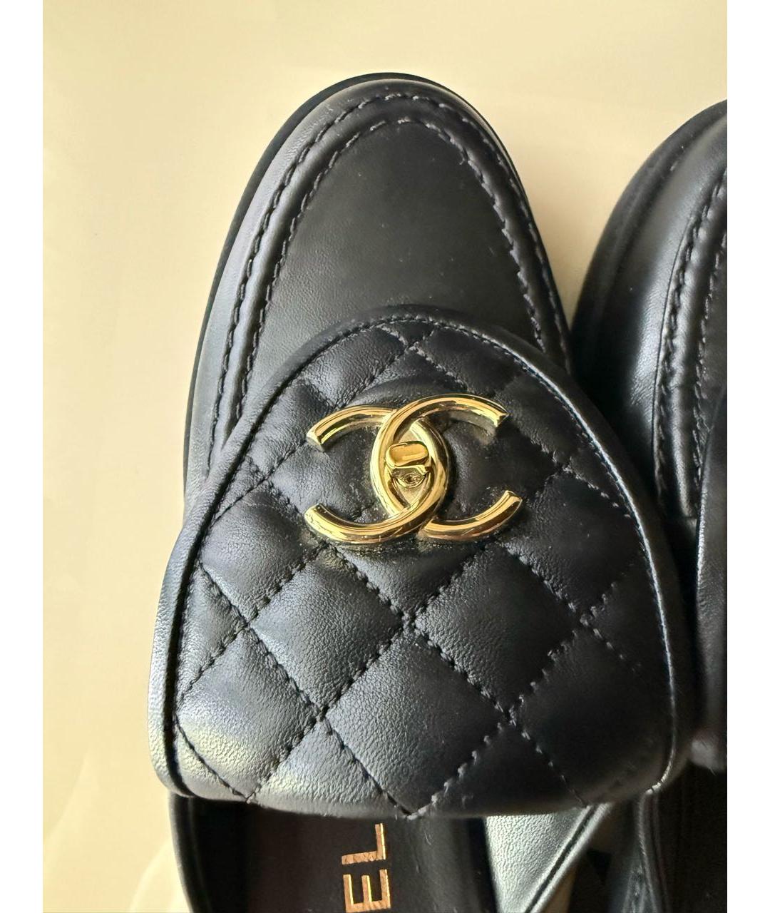 CHANEL Черные кожаные мюли, фото 5
