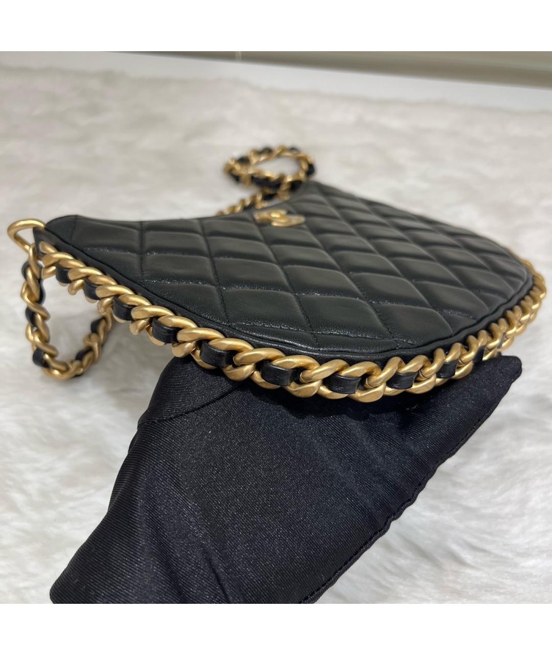 CHANEL Черная кожаная сумка через плечо, фото 4