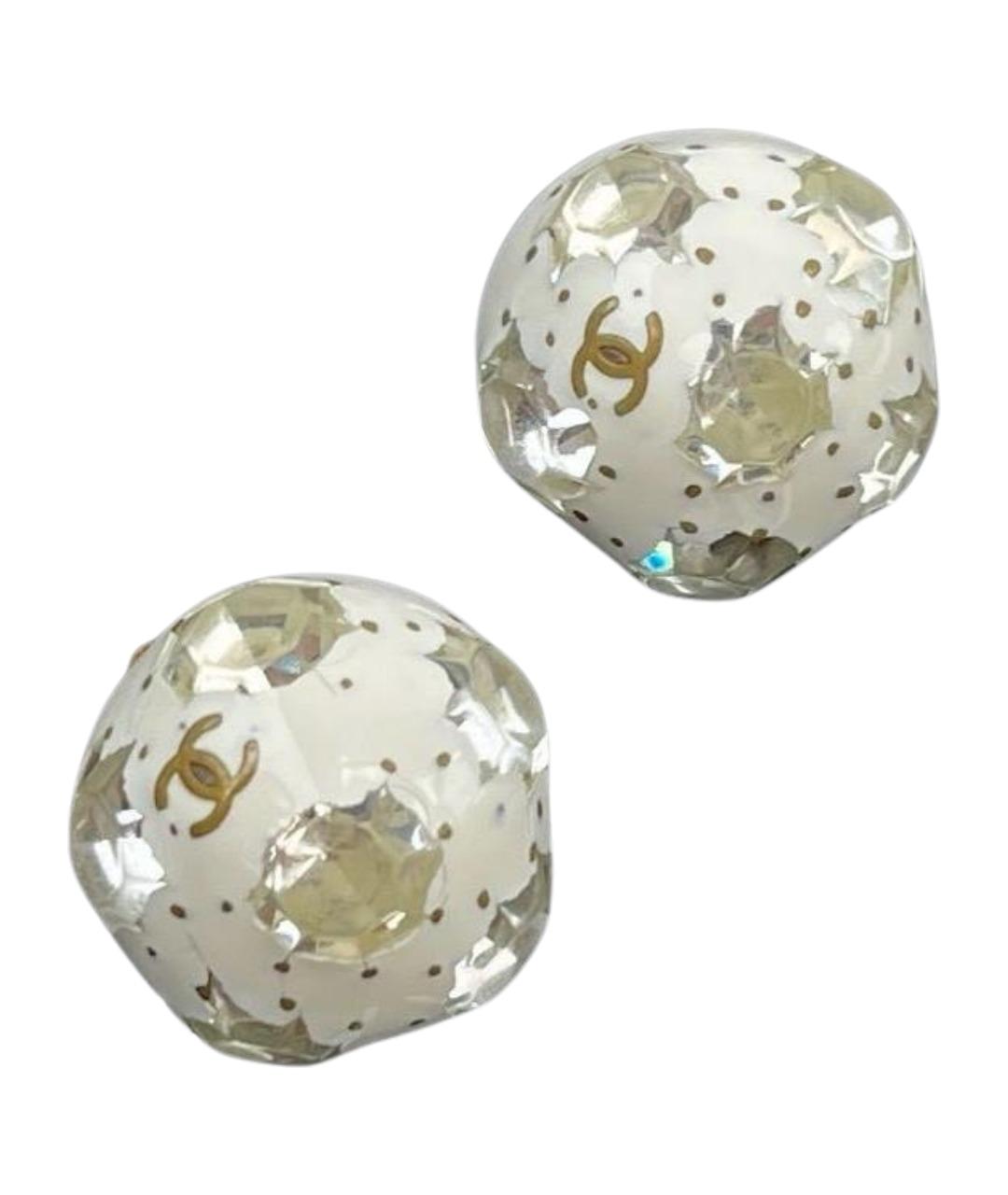 CHANEL Бежевые серьги, фото 1