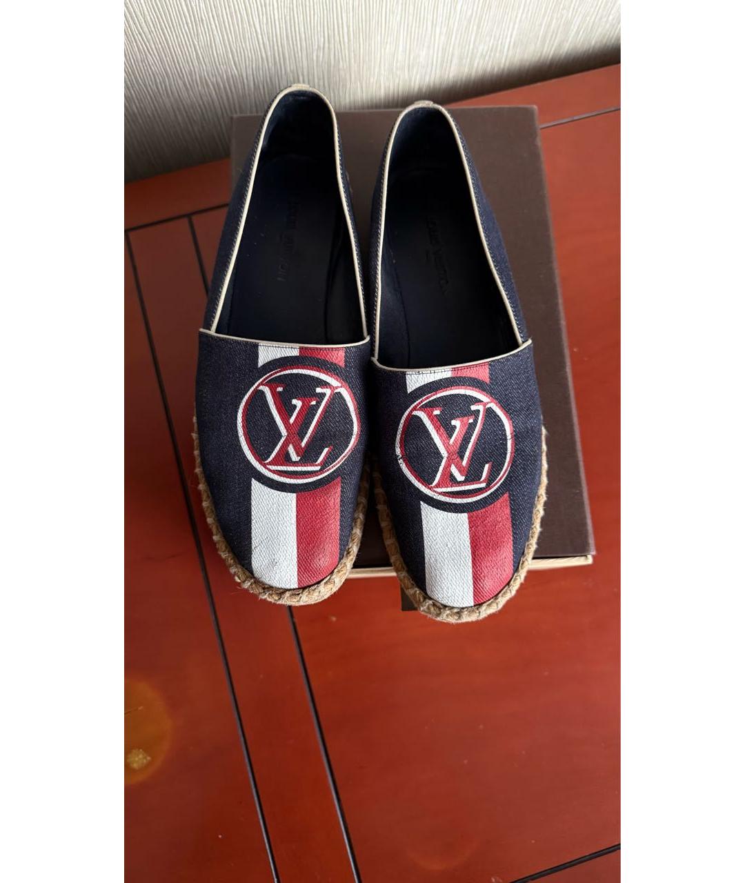 LOUIS VUITTON Темно-синие текстильные эспадрильи, фото 3