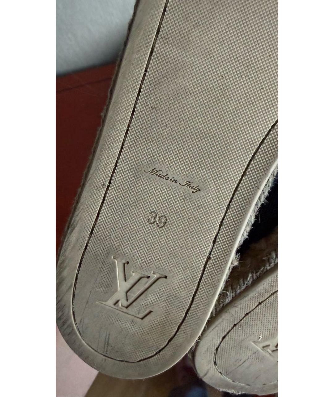 LOUIS VUITTON Темно-синие текстильные эспадрильи, фото 5