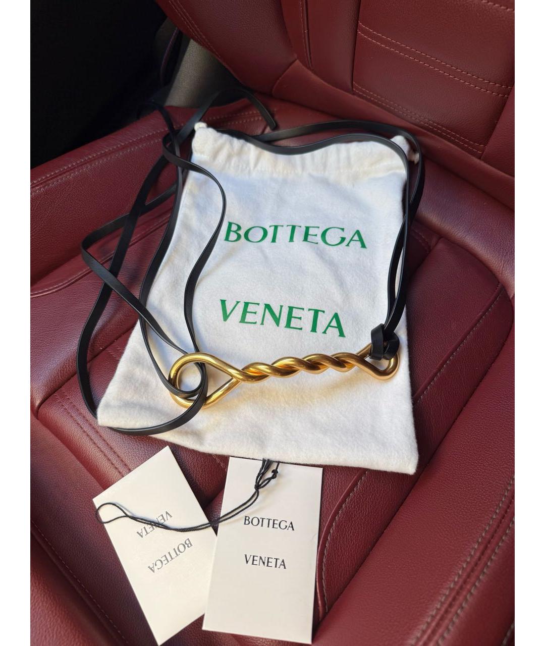 BOTTEGA VENETA Черный кожаный ремень, фото 4