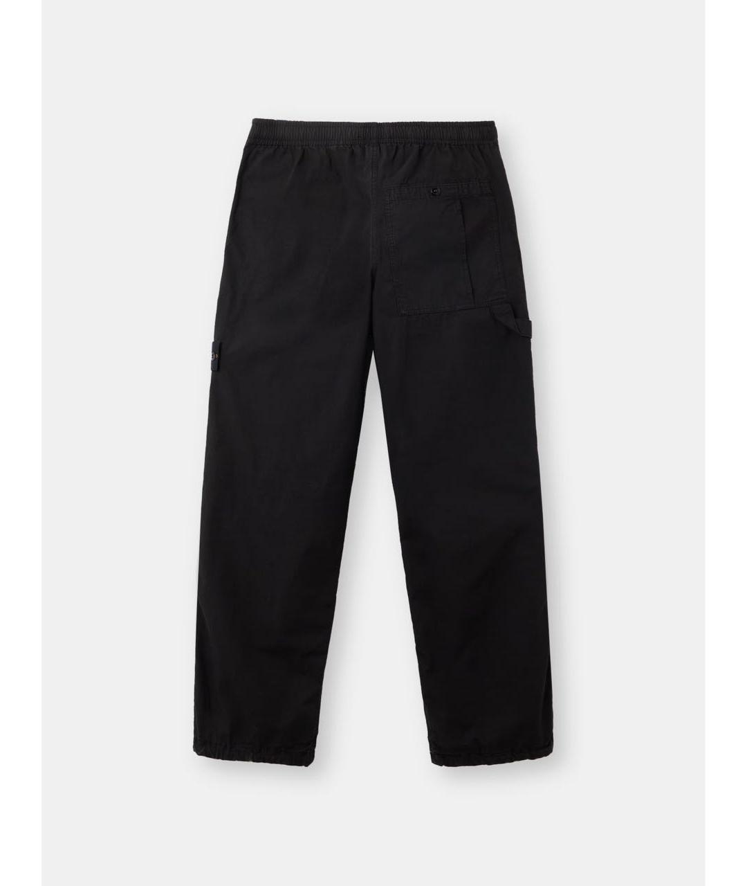 STONE ISLAND Черные хлопковые повседневные брюки, фото 4