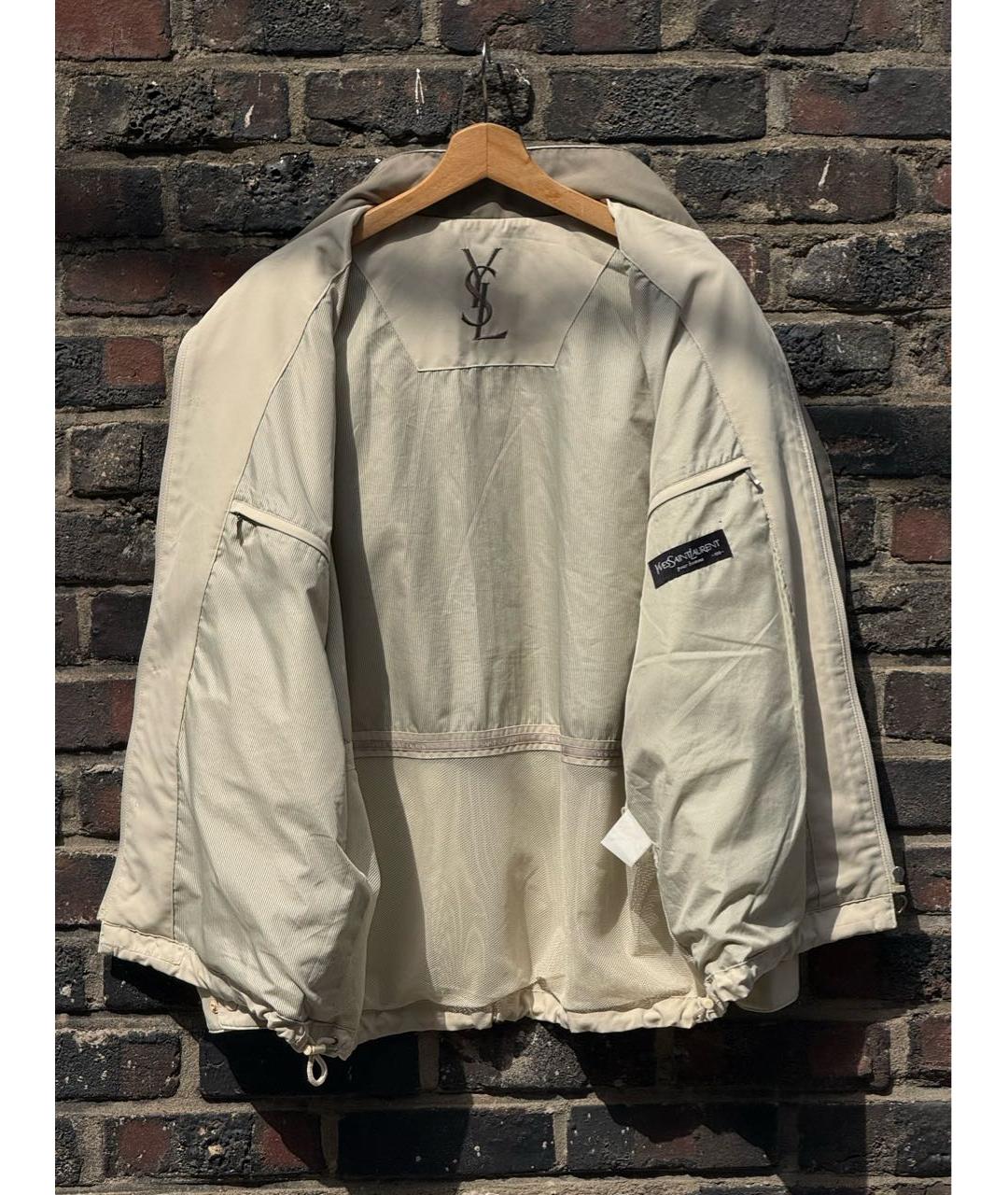 SAINT LAURENT Бежевая куртка, фото 7