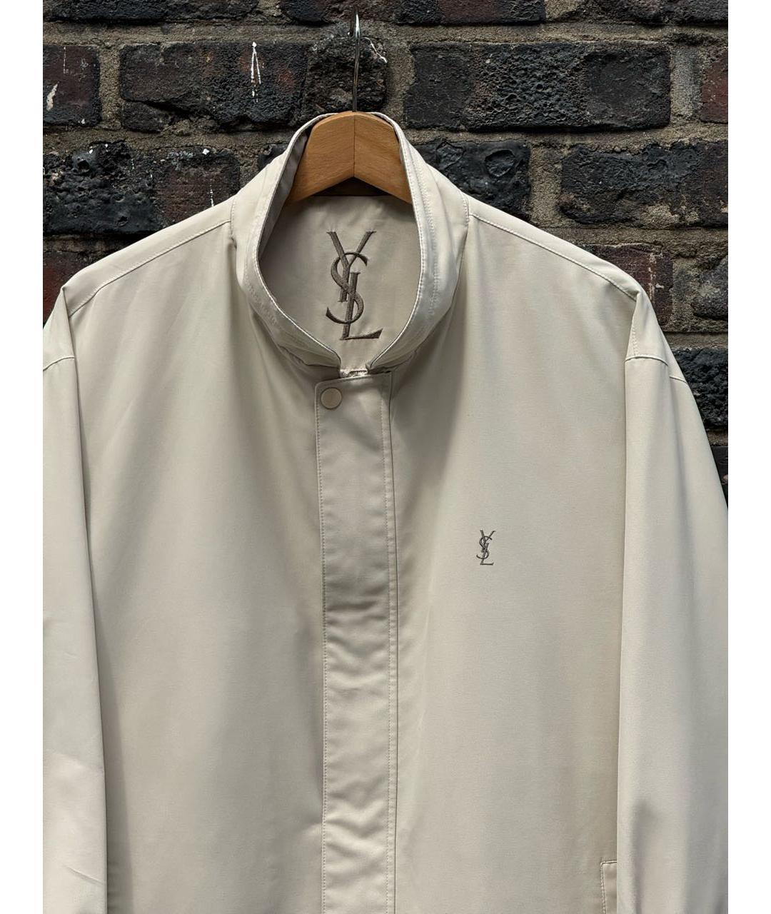 SAINT LAURENT Бежевая куртка, фото 2