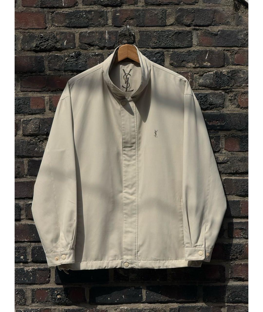 SAINT LAURENT Бежевая куртка, фото 9