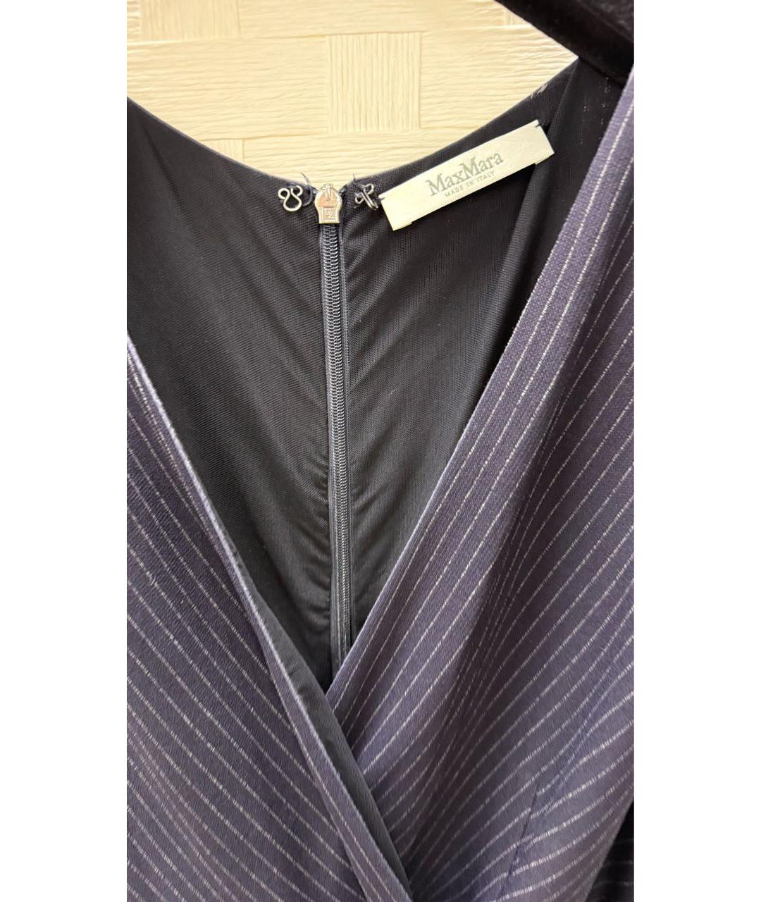 MAX MARA Темно-синее повседневное платье, фото 3