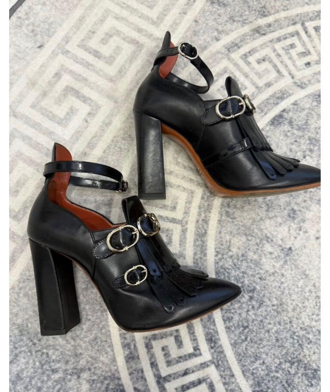SANTONI Черные кожаные ботильоны, фото 8