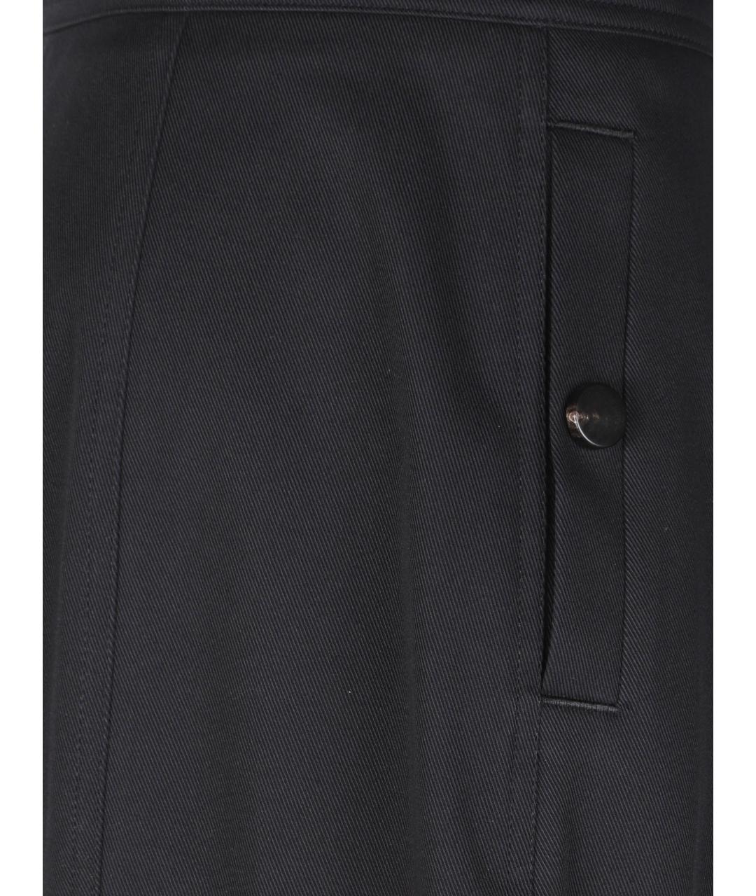 MAX MARA Черные хлопковые прямые брюки, фото 2