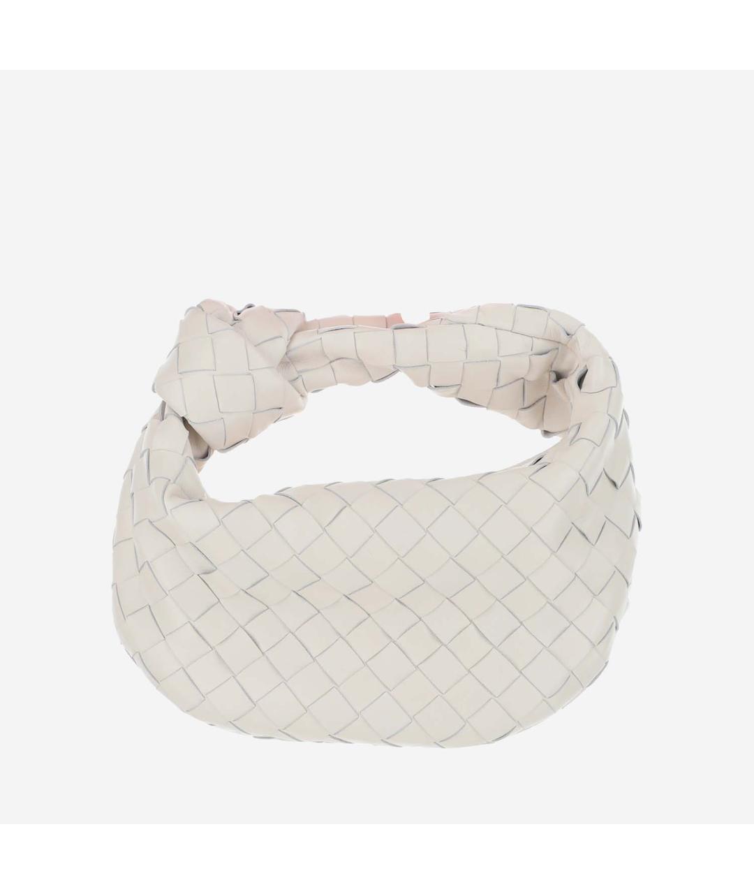 BOTTEGA VENETA Белая кожаная сумка с короткими ручками, фото 2