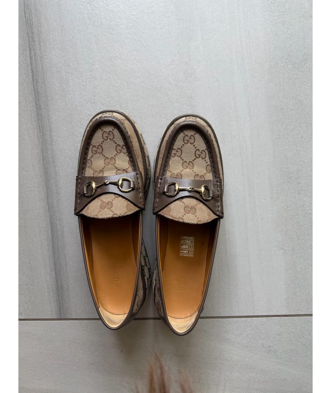 GUCCI Коричневые лоферы, фото 3