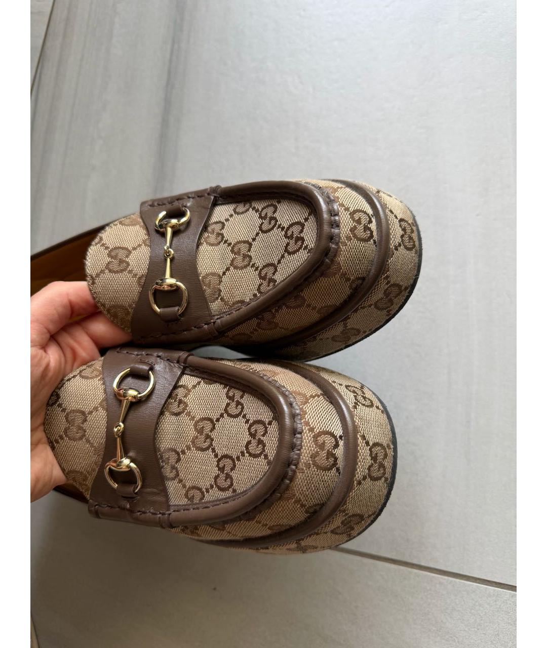 GUCCI Коричневые лоферы, фото 6