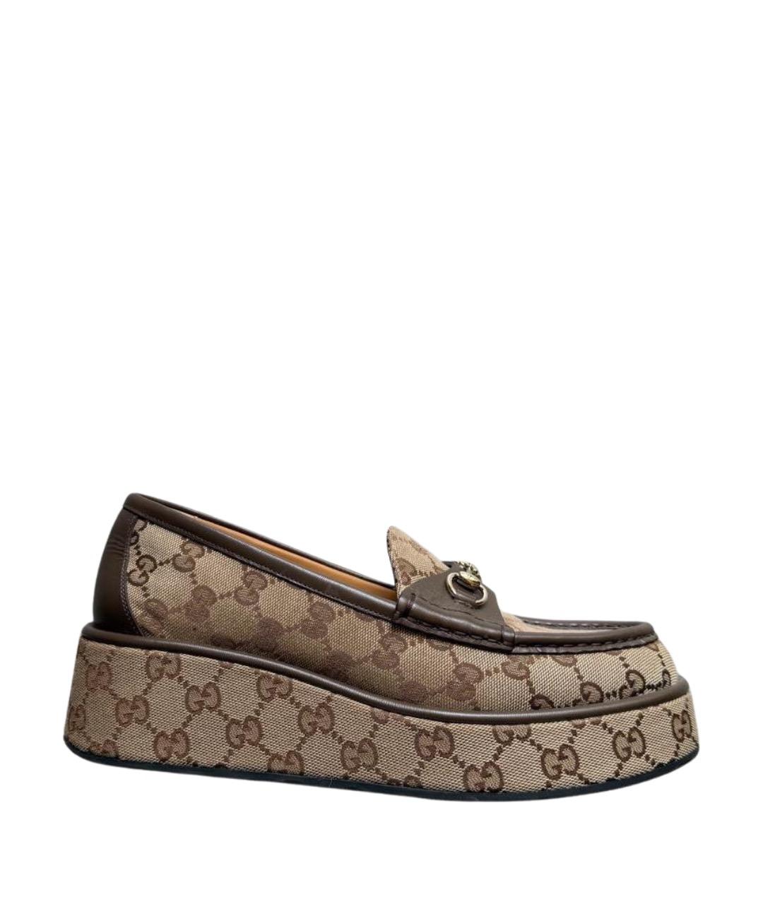GUCCI Коричневые лоферы, фото 1