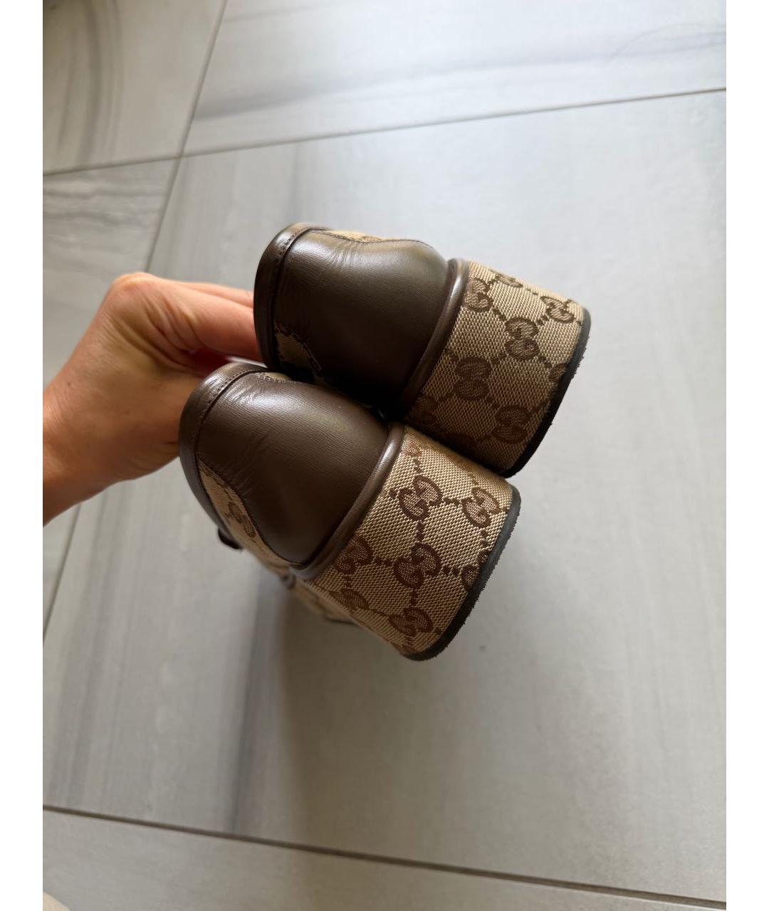 GUCCI Коричневые лоферы, фото 5