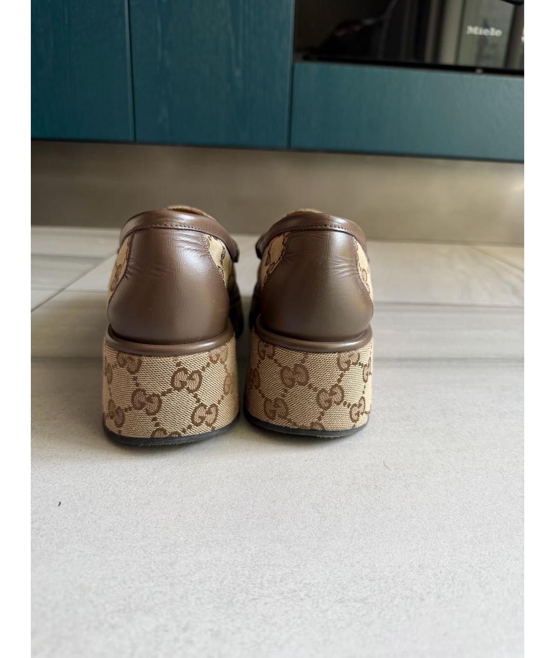GUCCI Коричневые лоферы, фото 4
