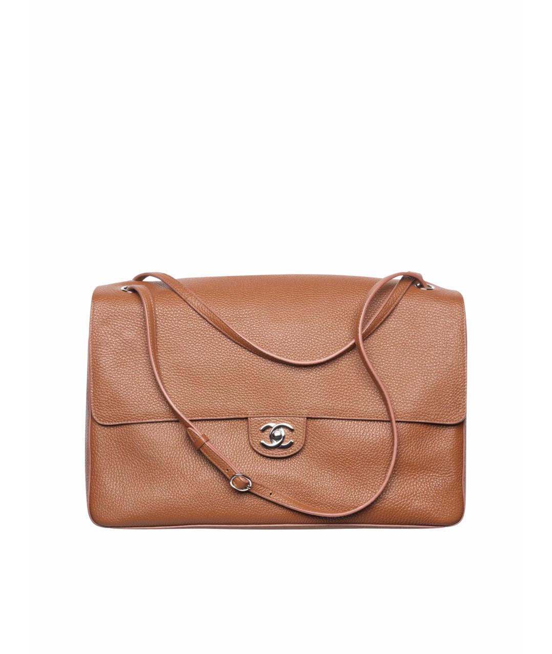 CHANEL Коричневая кожаная сумка тоут, фото 1