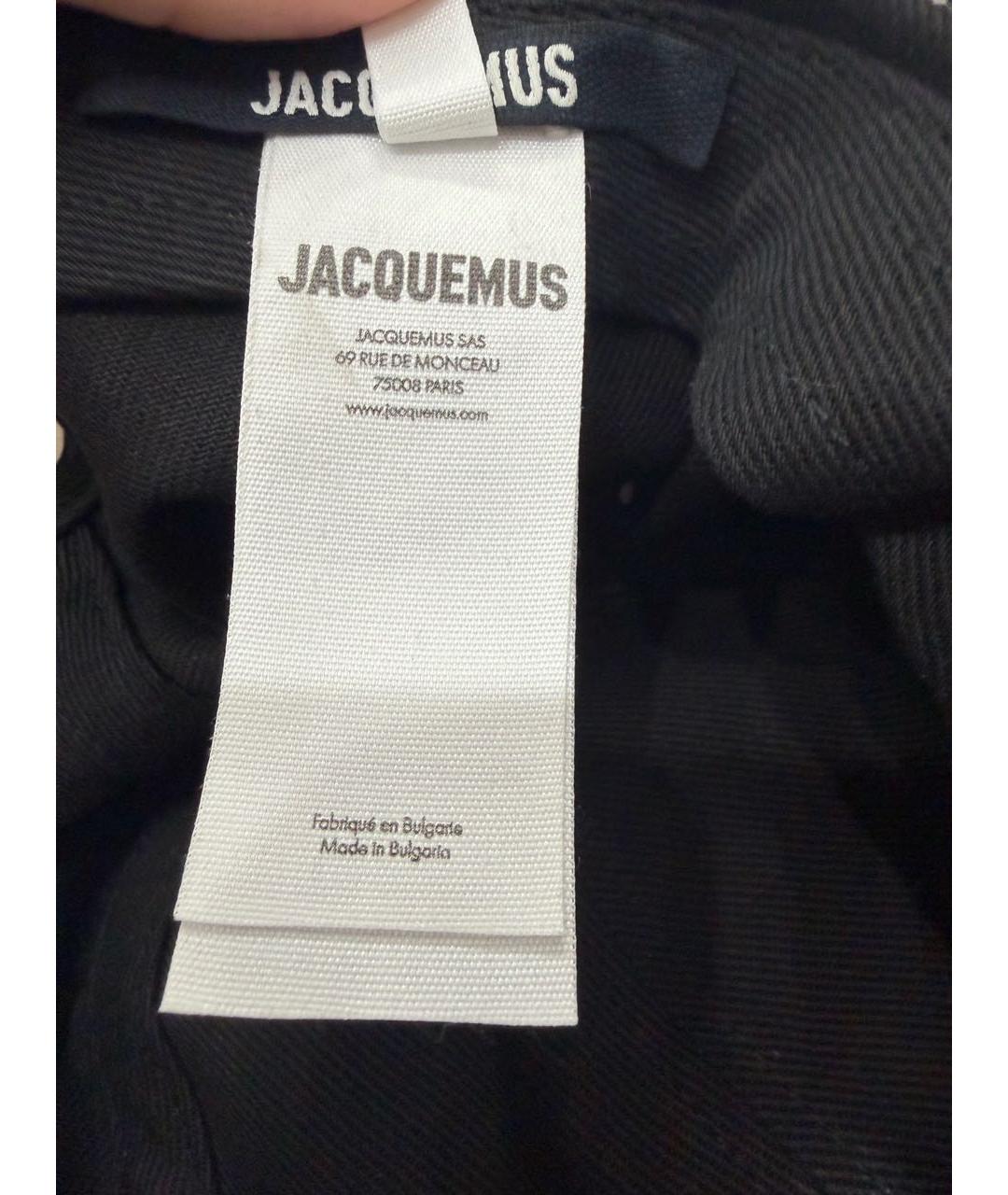 JACQUEMUS Черная хлопковая кепка, фото 6