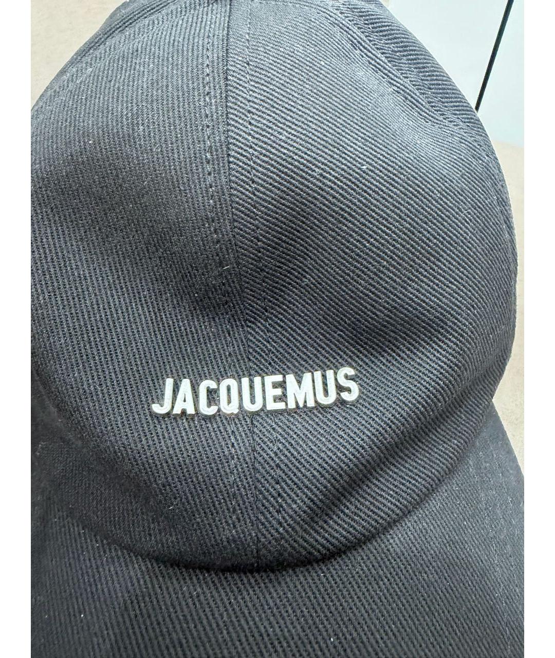 JACQUEMUS Черная хлопковая кепка, фото 4