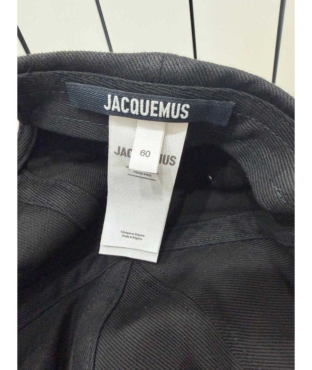 JACQUEMUS Черная хлопковая кепка, фото 7