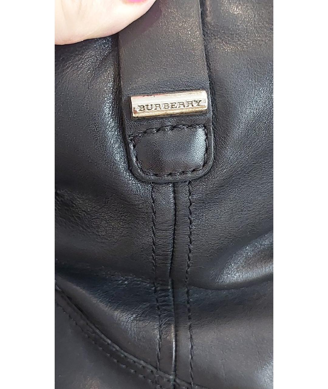 BURBERRY Черные кожаные полусапоги, фото 7