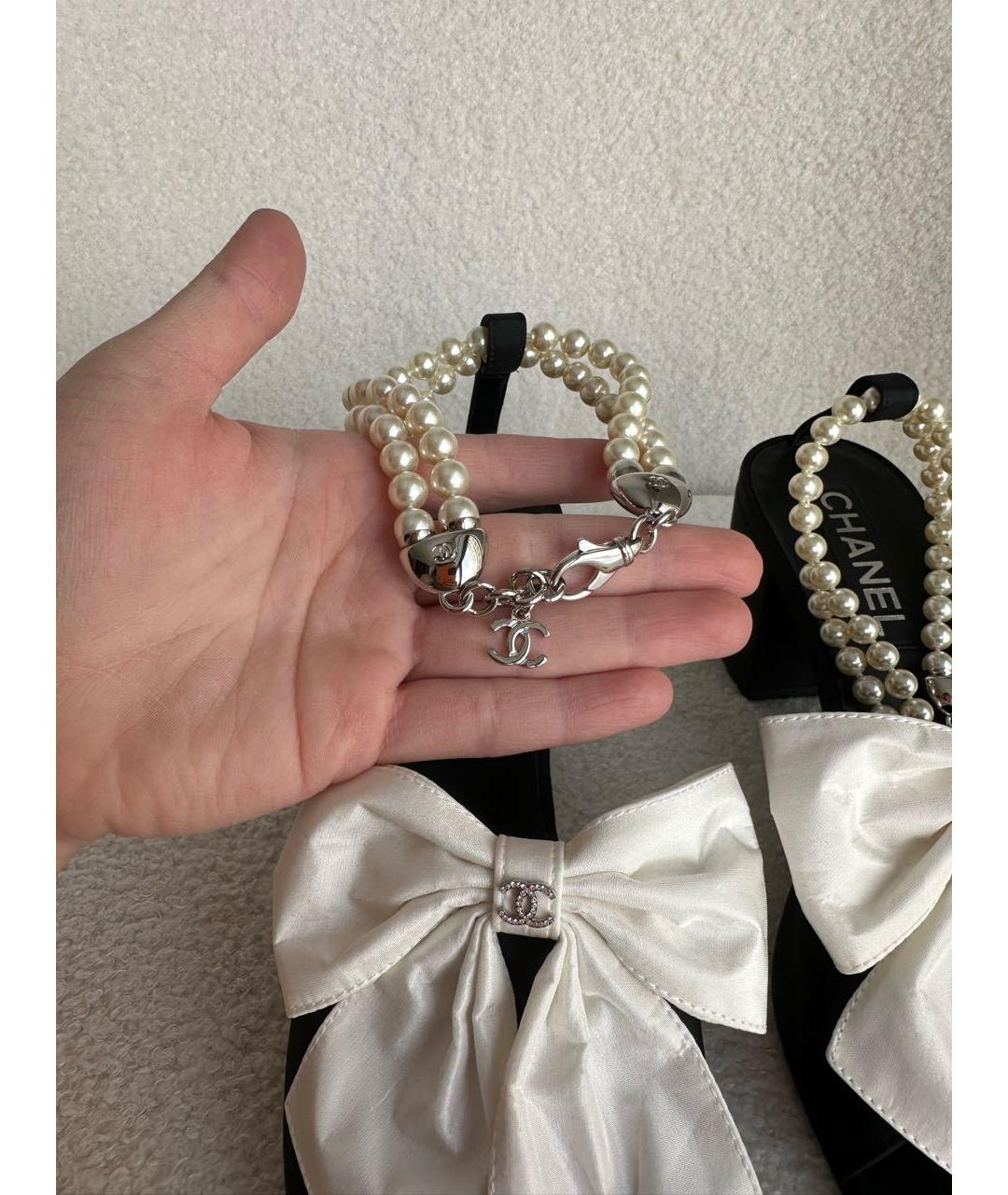 CHANEL Черные босоножки, фото 3