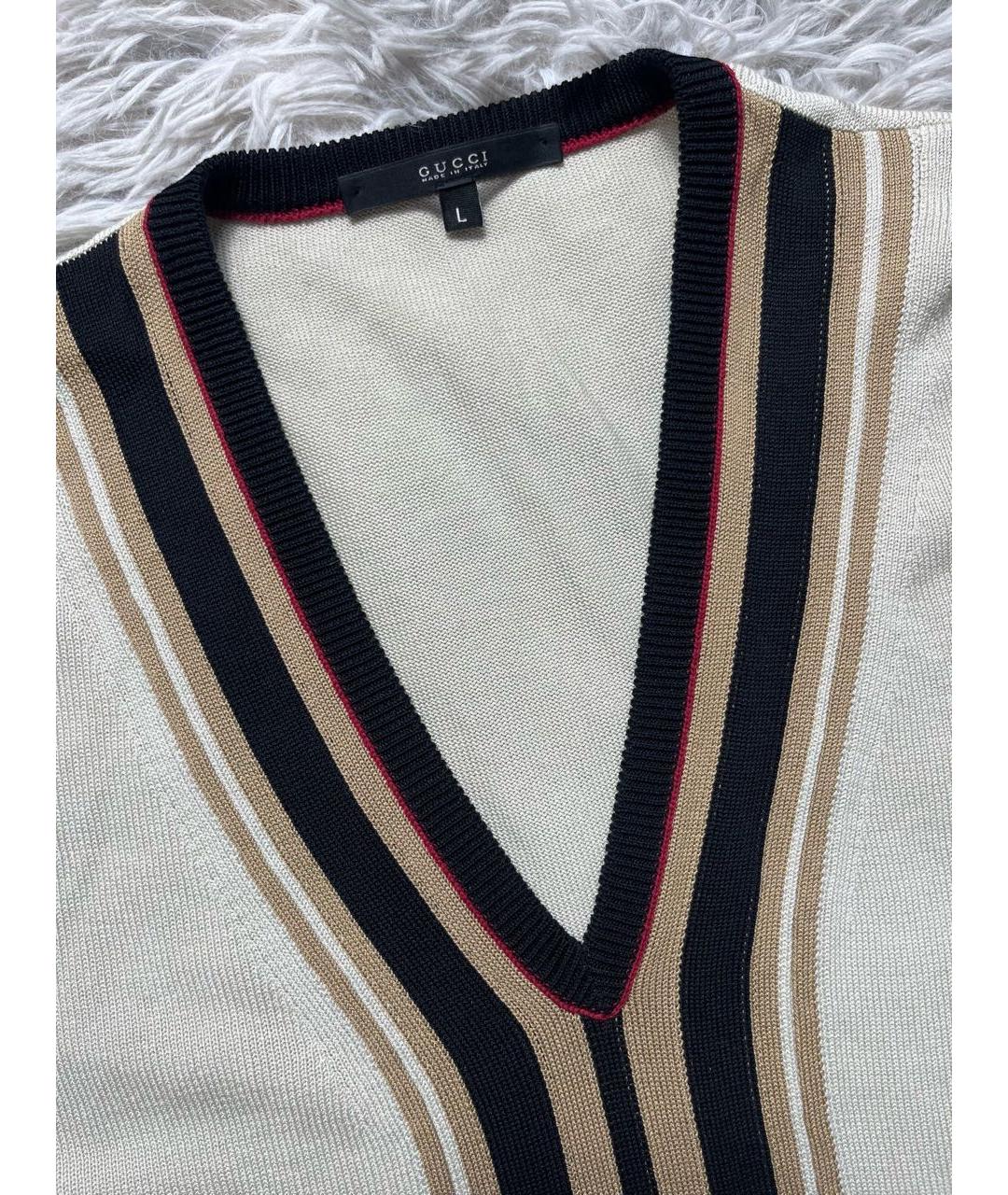 GUCCI Белый хлопковый джемпер / свитер, фото 2