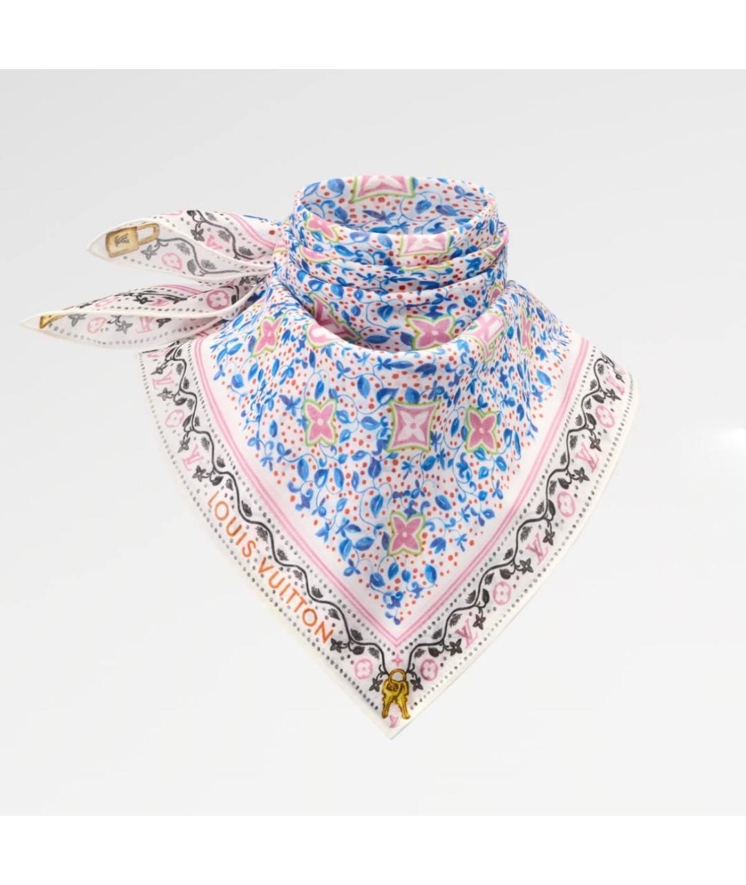 LOUIS VUITTON Мульти шелковый платок, фото 3