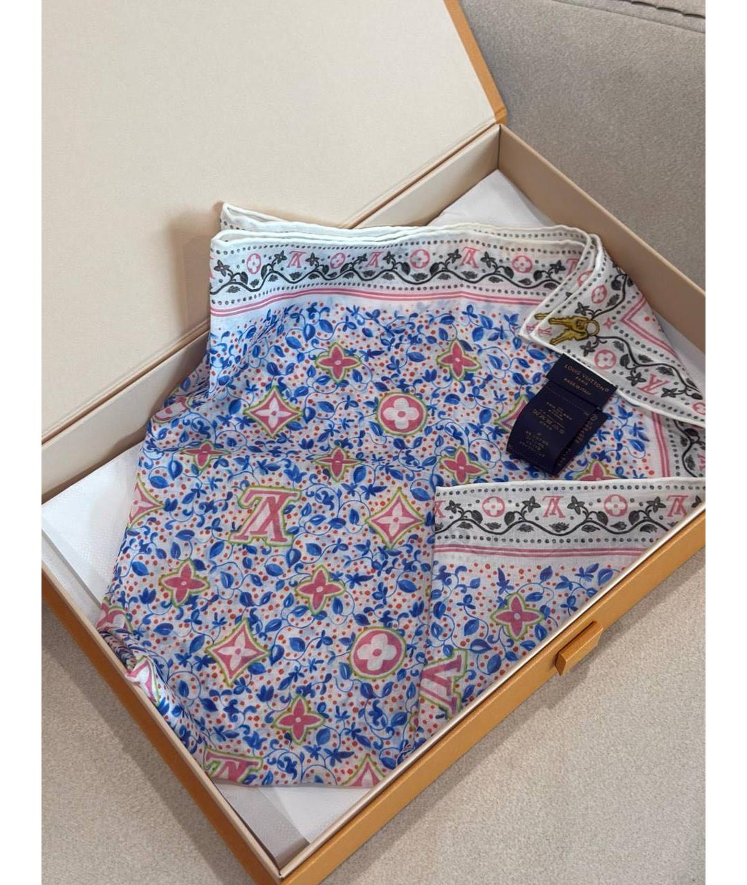 LOUIS VUITTON Мульти шелковый платок, фото 2