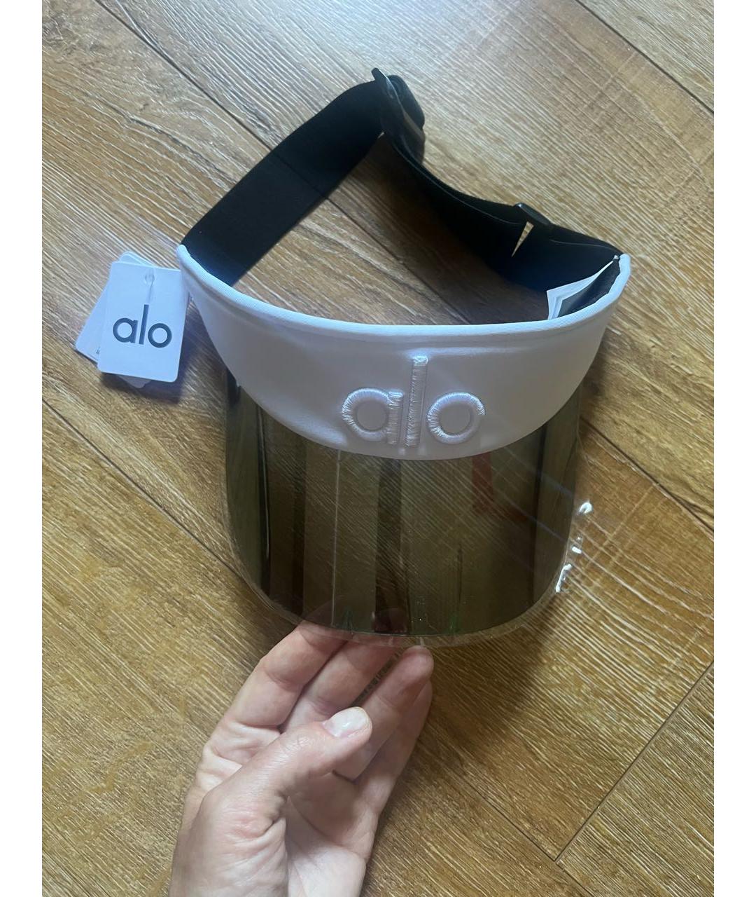 ALO YOGA Белая хлопковая кепка, фото 2