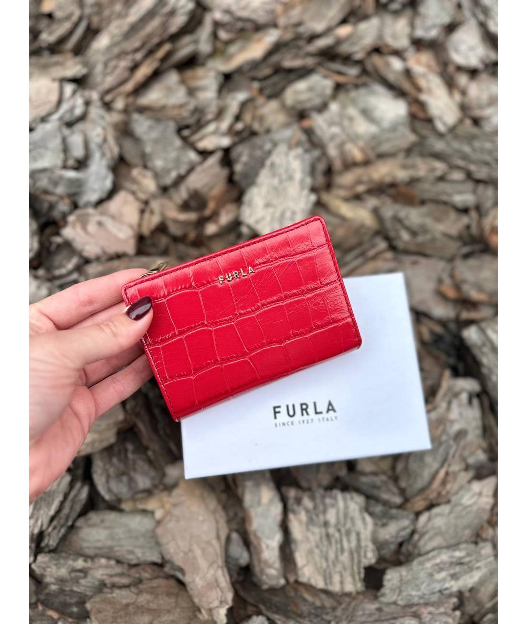 FURLA Красный кожаный кошелек, фото 3