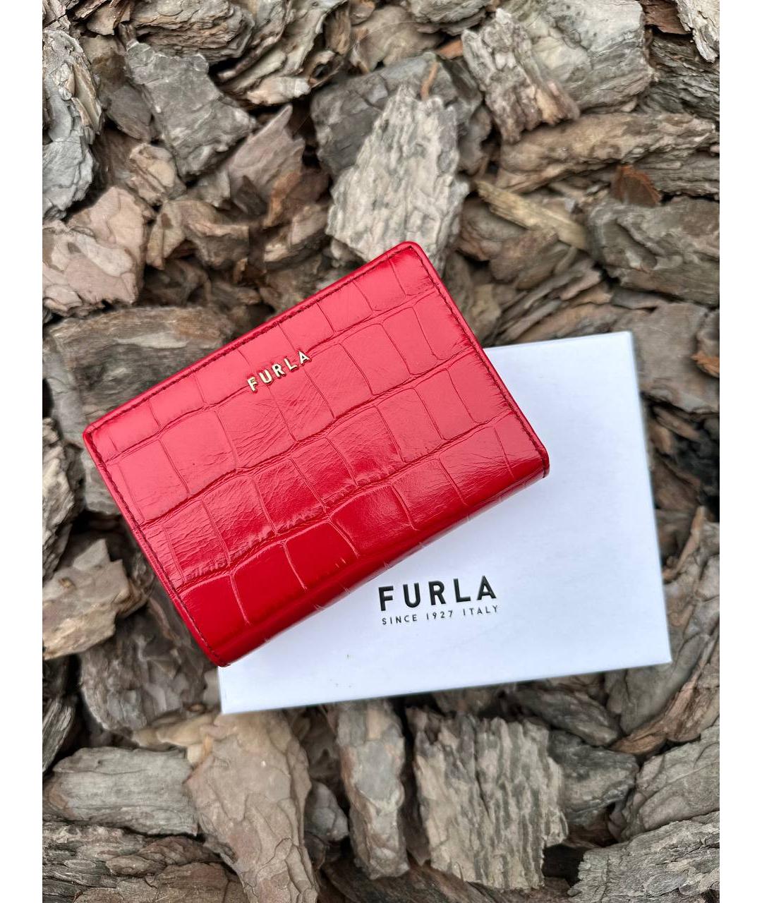 FURLA Красный кожаный кошелек, фото 2