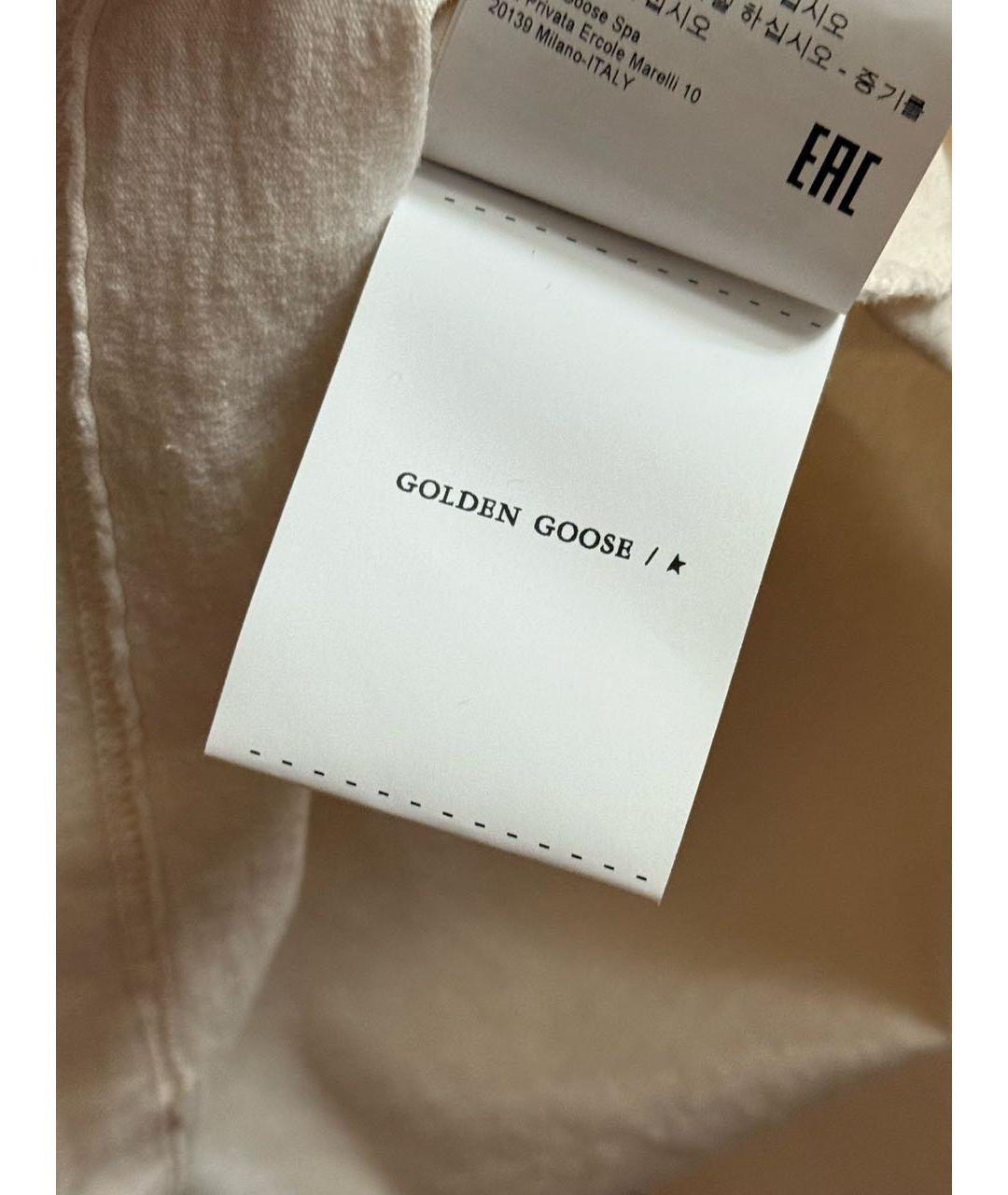 GOLDEN GOOSE DELUXE BRAND Белая хлопковая футболка, фото 6