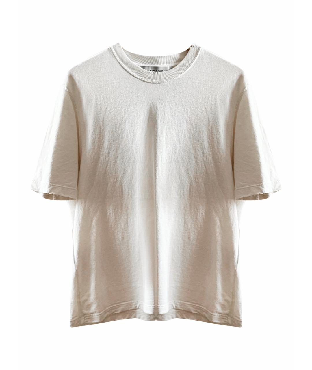 GOLDEN GOOSE DELUXE BRAND Белая хлопковая футболка, фото 1