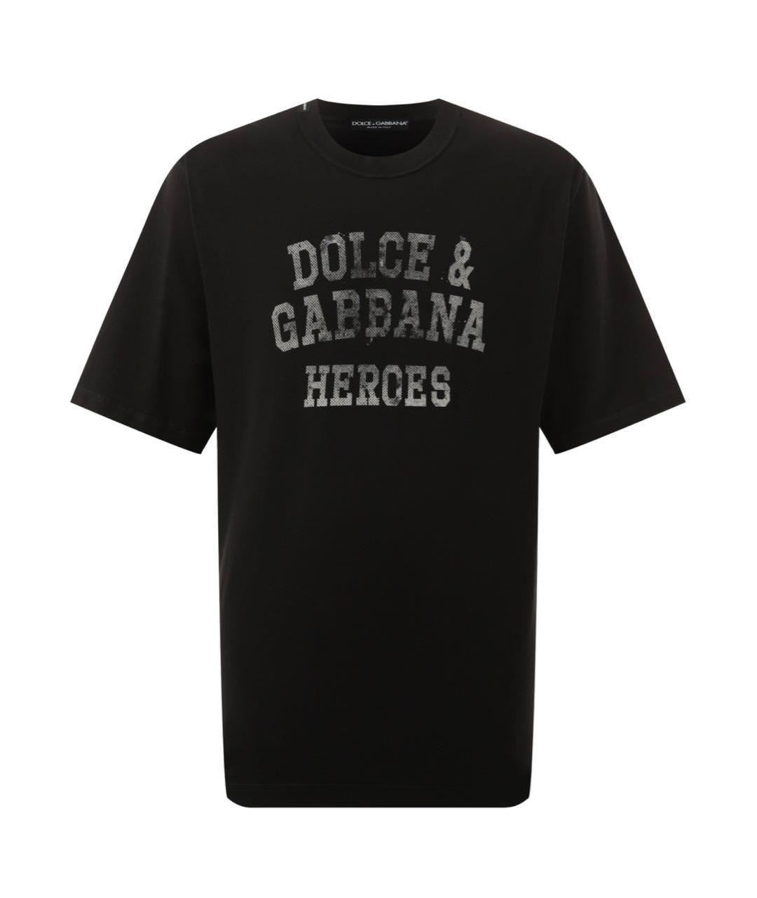 DOLCE&GABBANA Черная хлопковая футболка, фото 1