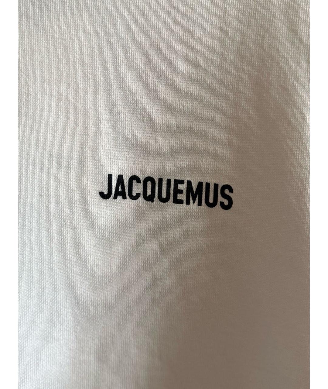 JACQUEMUS Белая хлопковая футболка, фото 2