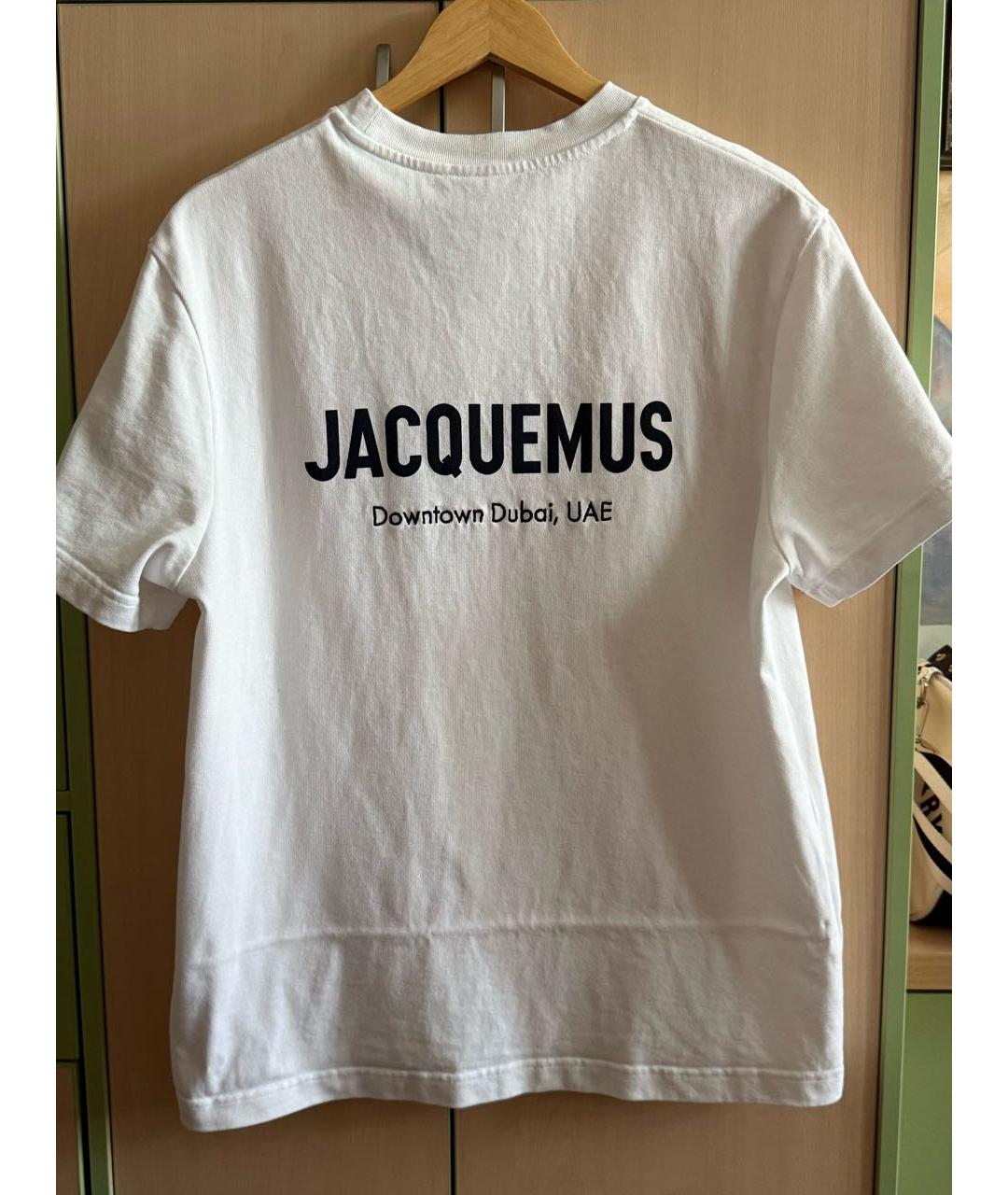 JACQUEMUS Белая хлопковая футболка, фото 3