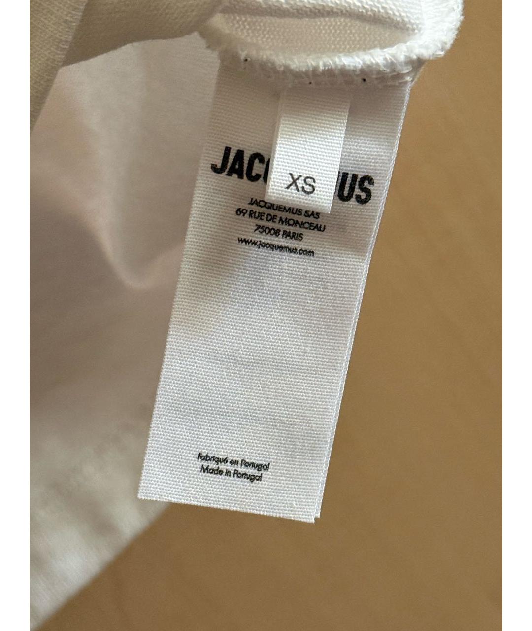 JACQUEMUS Белая хлопковая футболка, фото 6