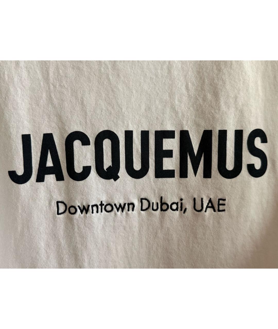 JACQUEMUS Белая хлопковая футболка, фото 4