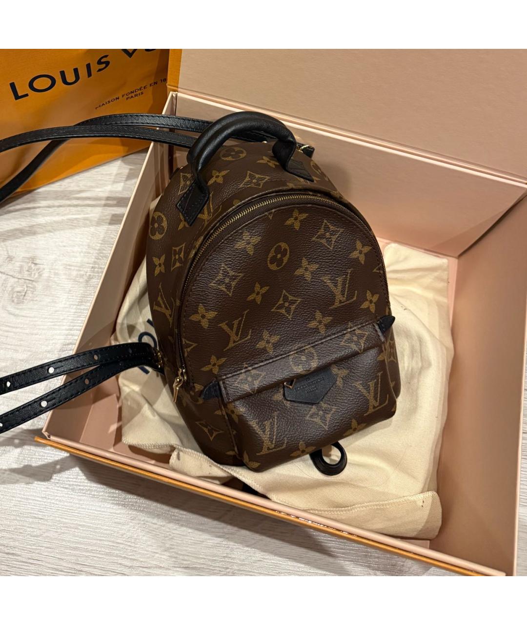 LOUIS VUITTON Коричневый рюкзак, фото 4