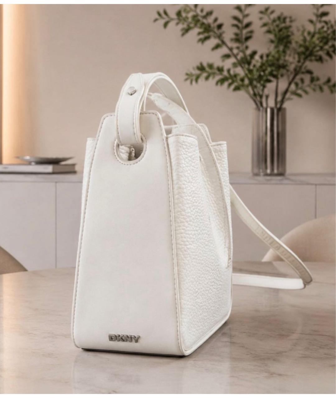 DKNY Белая сумка через плечо из искусственной кожи, фото 2