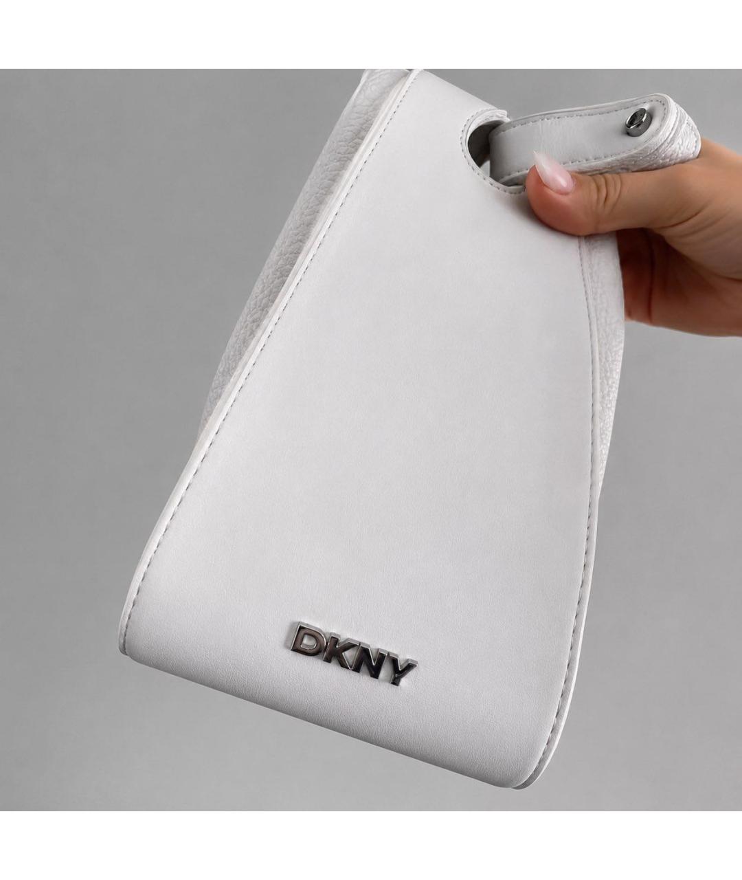 DKNY Белая сумка через плечо из искусственной кожи, фото 7