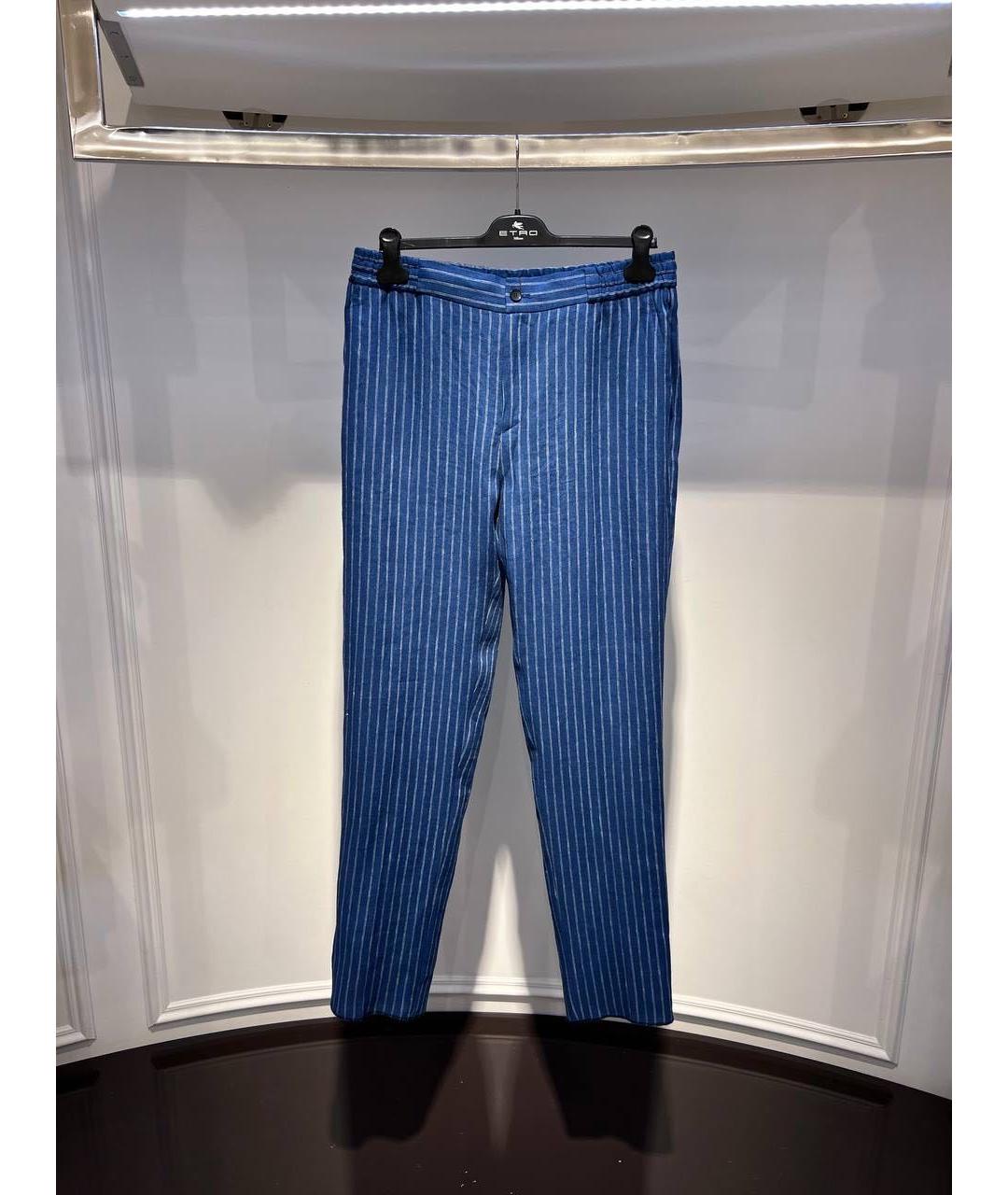 ETRO Синие брюки чинос, фото 3