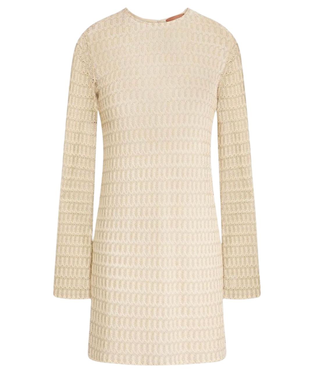 MISSONI Бежевое вискозное повседневное платье, фото 1