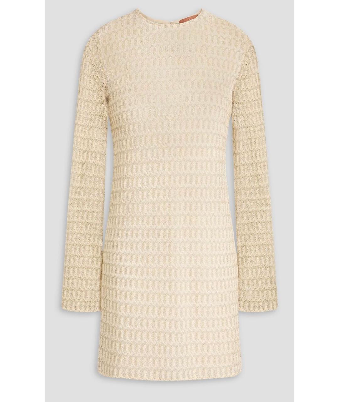 MISSONI Бежевое вискозное повседневное платье, фото 5