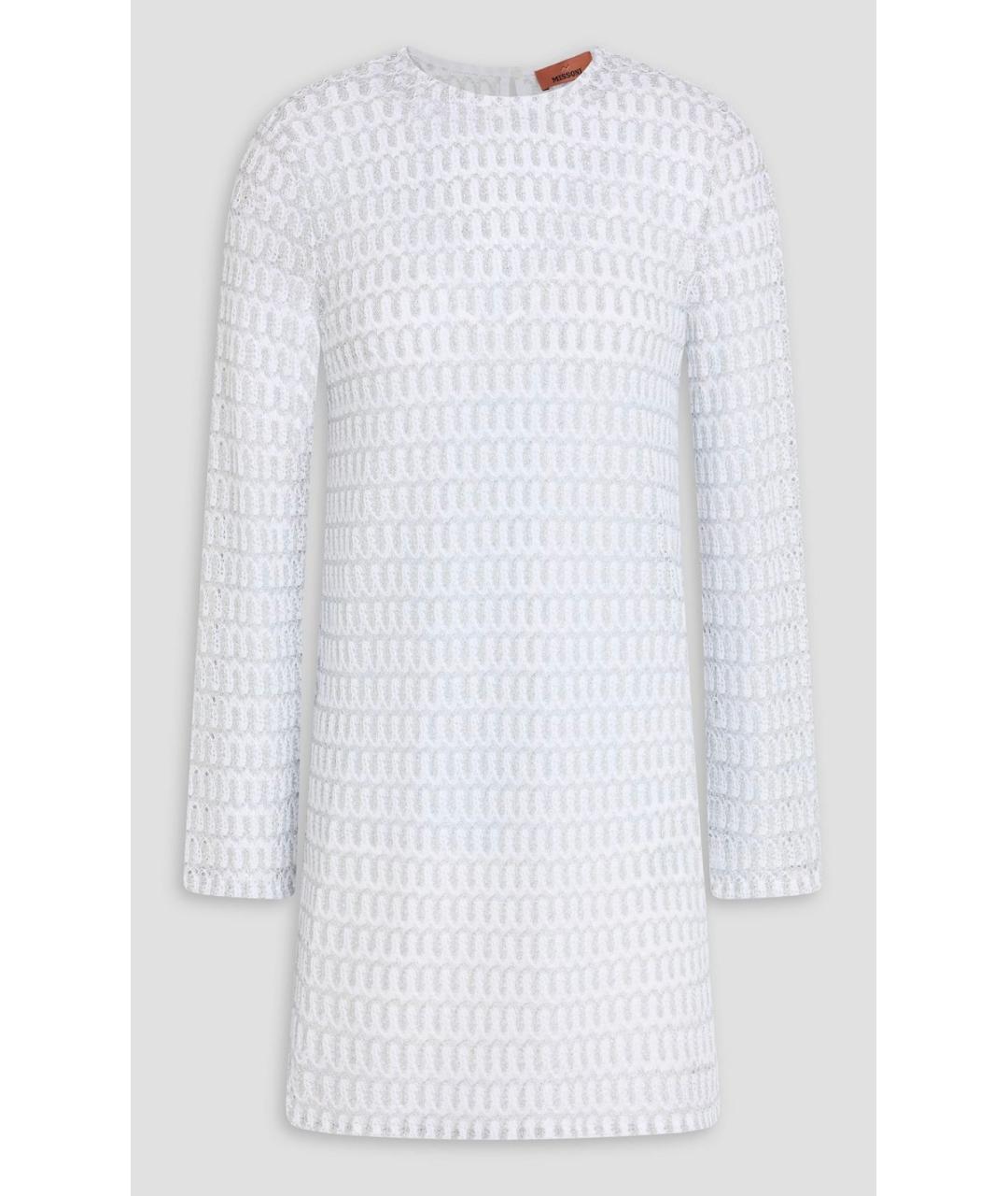MISSONI Белое вискозное коктейльное платье, фото 5