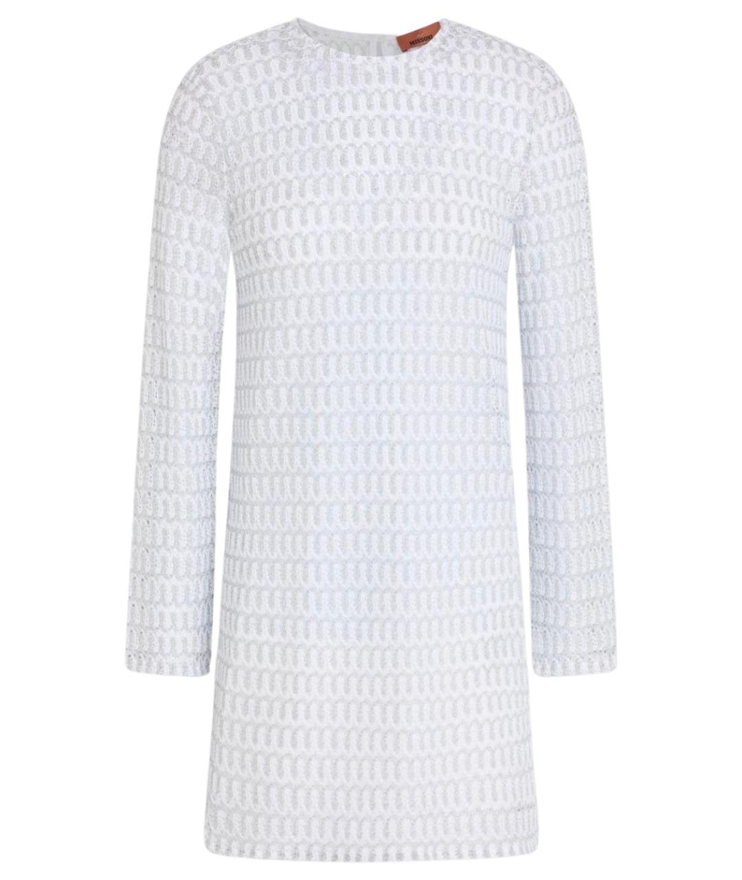 MISSONI Белое вискозное коктейльное платье, фото 1