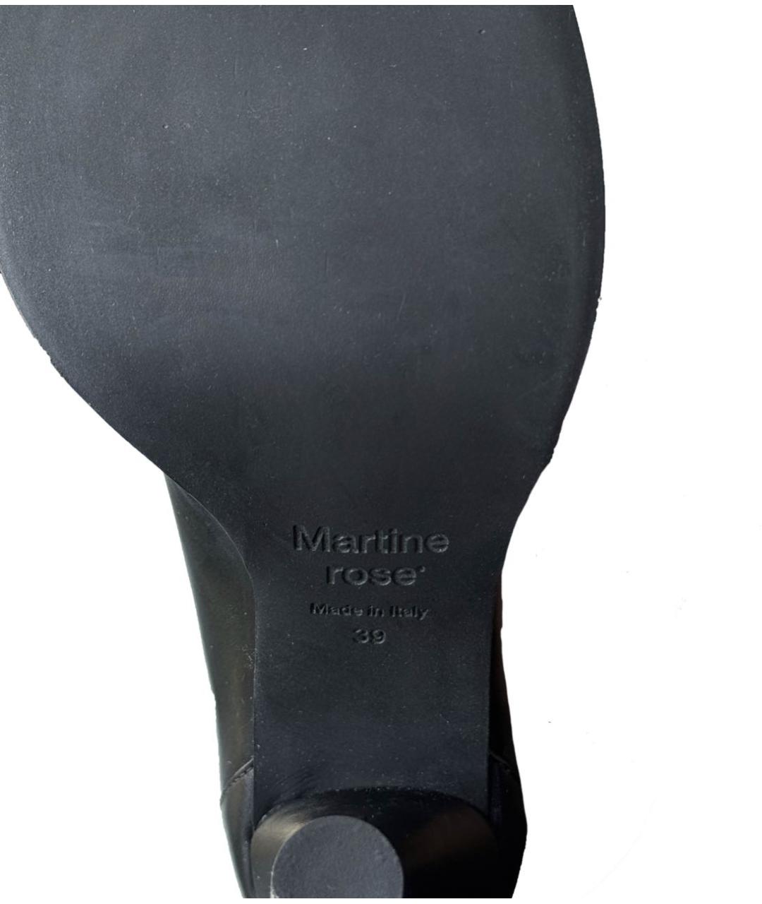 MARTINE ROSE Черные кожаные туфли, фото 3