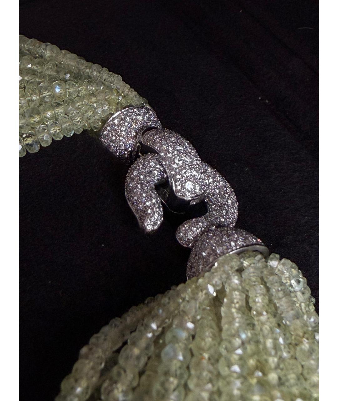 CARTIER Салатовое колье из белого золота, фото 3