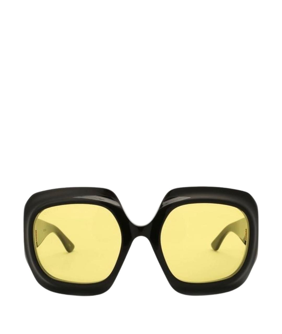 GUCCI Желтые пластиковые солнцезащитные очки, фото 1
